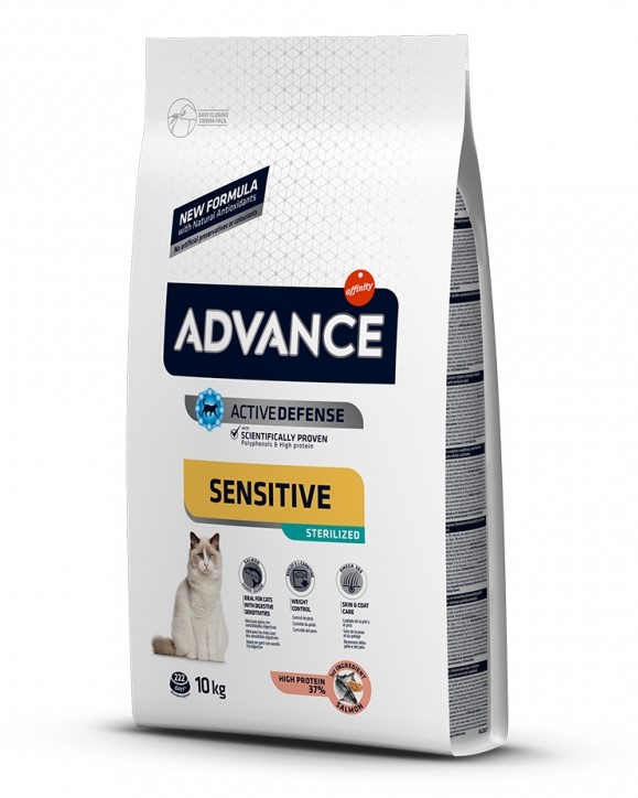 Advance Sensitive Sterilised Somonlu Kedi Maması 10 Kg