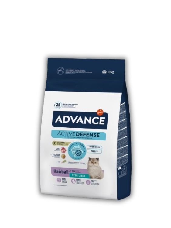 Advance Tüy Yumağı Önleyici Hindili Kısırlaştırılmış Kedi Maması 10 Kg