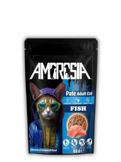 Ambrosia - Ambrosia Balık Etli Ezme Pouch Yetişkin Kedi Maması 85 Gr