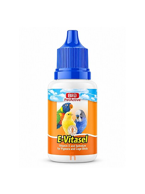 Biopetactive E-Vitasel Kafes Kuşları İçin Üreme Destekleyici Vitamin 30 Ml