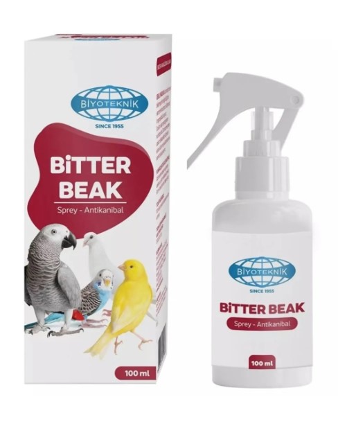 Biyoteknik Bitter Beak Kuşlar İçin Antikanibal Acı Sprey 100 Ml X 6 Adet