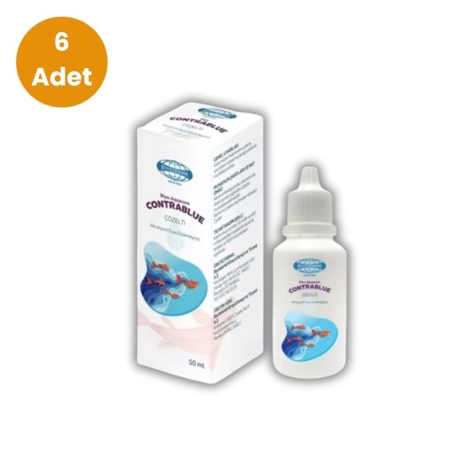 Biyoteknik Biyo Aquacure Contrablue Akvaryum Suyu Düzenleyici 50 ml x 6 Adet