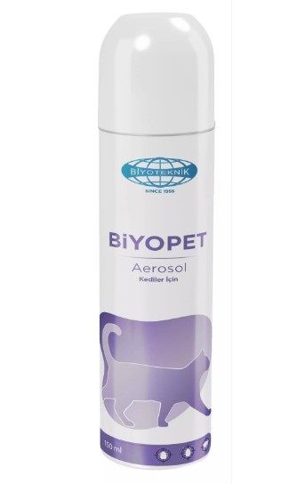 Biyoteknik Biyopet Aerosol Kediler İçin Tüy Bakım Spreyi 150 Ml