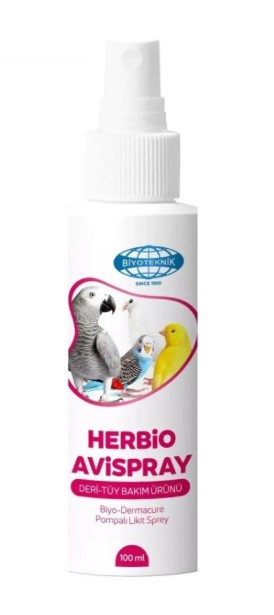 Biyoteknik - Biyoteknik Herbio Avispray Kuşlar İçin Cilt Ve Tüy Bakım Spreyi 100 Ml X 6 Adet
