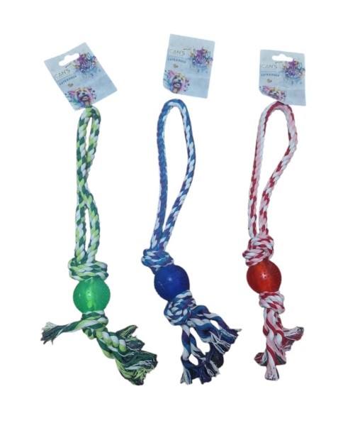 Cans - Cans Brc-4 Tutmalı Top Halat Oyuncak İp 35 Cm