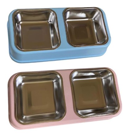 Cans - Cans İkili Çelik Hazneli Mama Kabı Sty0198