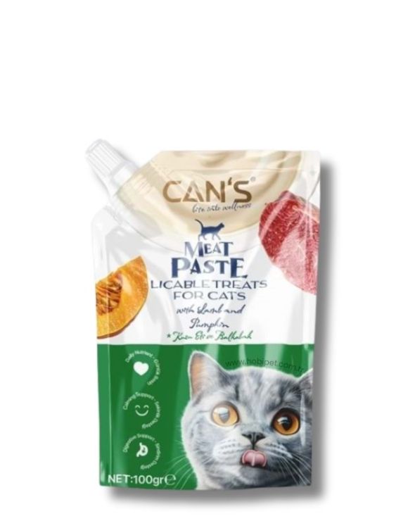 Can’s Kuzu Etli ve Balkabaklı Kedi Et Ezmesi (Meat Paste) 100 gr