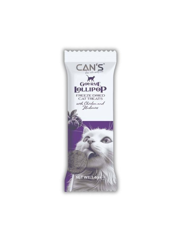 Cans Lollipop Chicken & Blueberries Ödül 1.4 Gr 15 Li