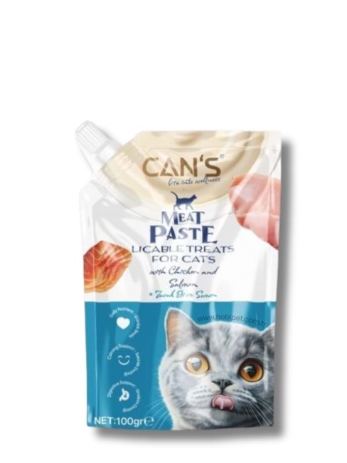 Cans - Can’s Tavuklu ve Somonlu Kedi Et Ezmesi (Meat Paste) 100 gr