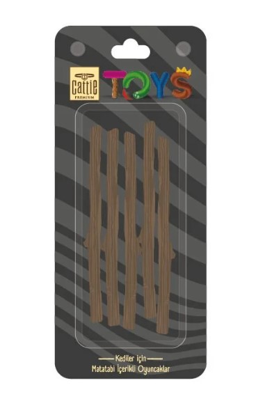 Cattie - Cattie Matatabi İçerikli Kalın Çubuk Kedi Oyuncağı 12 Cm 12 Li