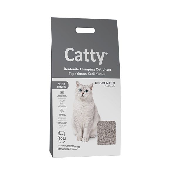 Catty Natural Parfümsüz Bentonit Kedi Kumu 10 Lt
