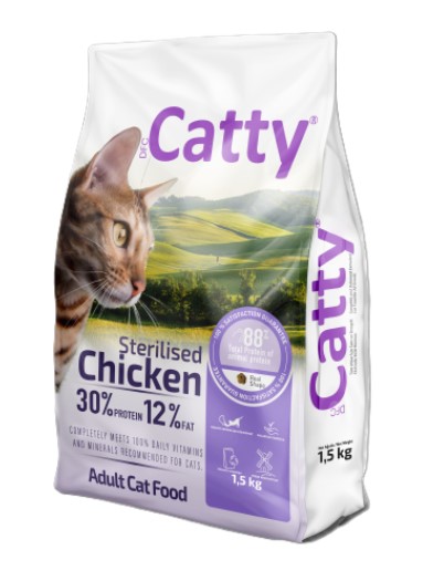 Catty Sterilised Tavuklu Kısırlaştırılmış Kedi Maması 1.5 Kg