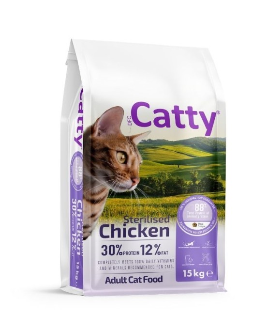 Catty - Catty Tavuklu Kısırlaştırılmış Kedi Maması 15kg