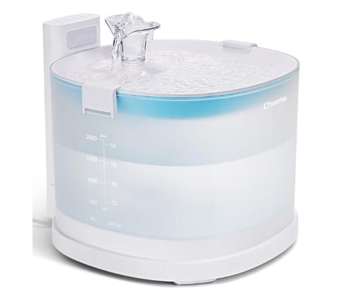 Cheerble - Cheerble E1 Plasti̇k Hazneli̇ Otomati̇k Kedi̇ Su Pınarı 2 Lt