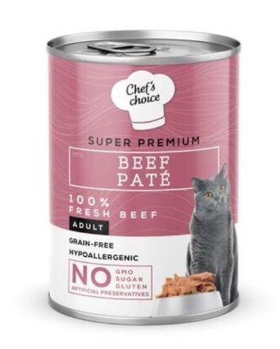 Chefs Choice Biftekli Kıyılmış Kedi Konservesi 400 Gr X 12 Adet