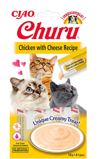 Ciao - Ciao Churu Tavuklu Peynirli Krema Kedi Ödülü Eu107 4x14 Gr 