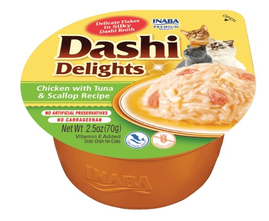 İnaba - Ciao Dashi Delights Tavuk & Ton Balığı ve Deniz Taraklı Kedi Çorbası 70 Gr (EU863)