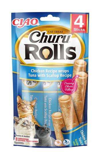 Ciao Churu Deniz Taraklı Tavuk Sargılı ve Ton Balıklı Kedi Ödül Maması 4 x 10 Gr (EU732)