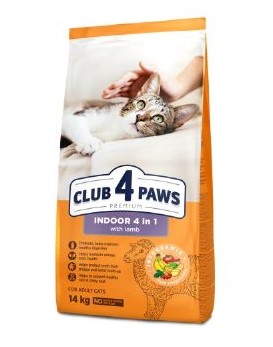 Club4paws Premium İndoor Kuzu Etli Yetişkin Kedi Maması 14 Kg