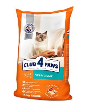 Club4paws Premium Sterilised Kümes Hayvanlı Kısır Kedi Maması 14 Kg