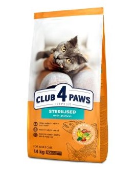 Club4paws Premium Sterilised Somonlu Kısır Kedi Maması 14 Kg