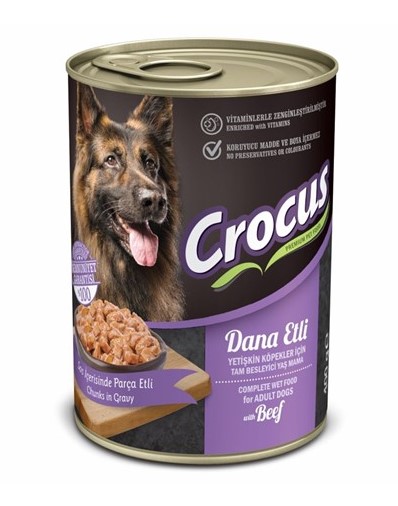 Crocus Dana Etli Yetişkin Köpek Konserve 400 Gr X 12 Adet
