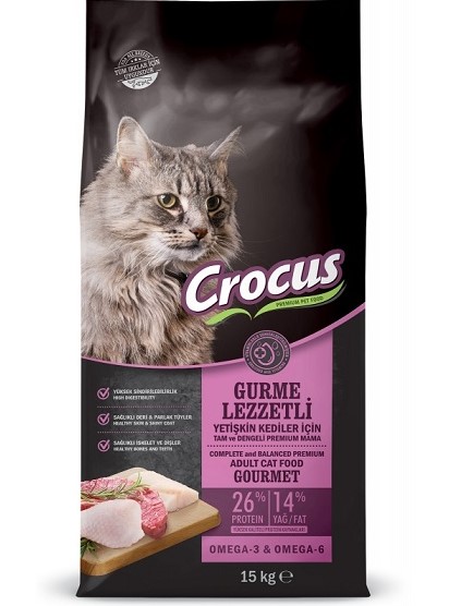 Crocus - Crocus Gurme Yetişkin Kedi Maması 15 Kg