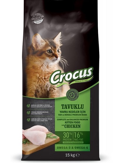 Crocus - Crocus Tavuklu Yavru Kedi Maması 15 Kg