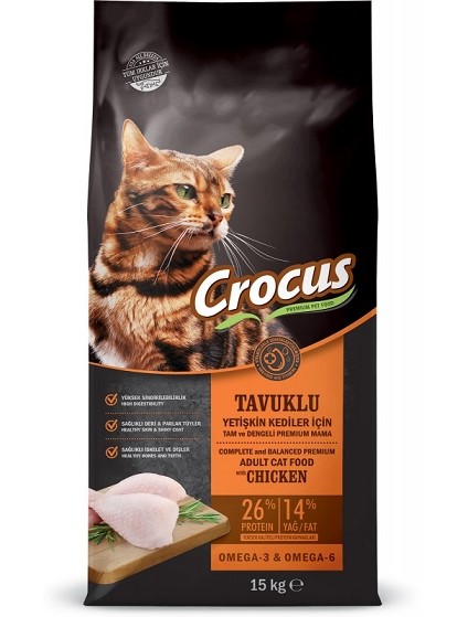 Crocus - Crocus Tavuklu Yetişkin Kedi Maması 15 Kg