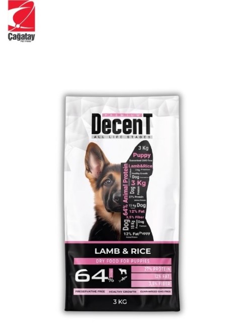 Decent - Decent Puppy Kuzu Yavru Köpek Maması 3 Kg