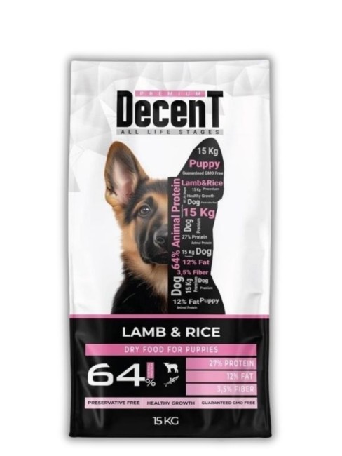 Decent - Decent Puppy Kuzu Yavru Köpek Maması 15 Kg