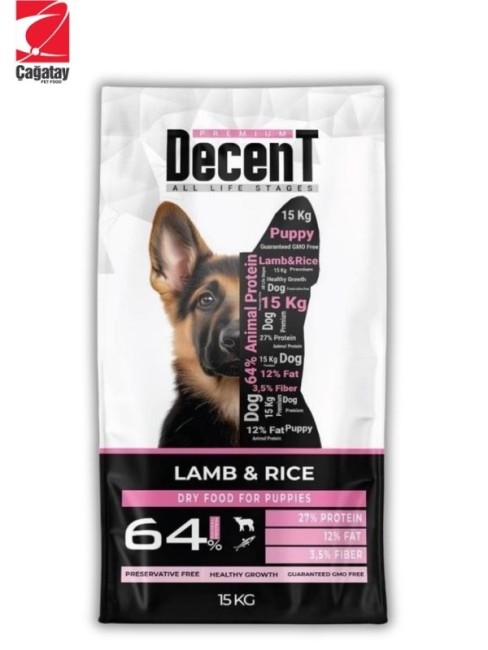 Decent - Decent Puppy Kuzu Yavru Köpek Maması 15 Kg