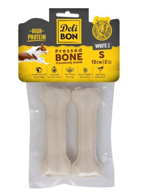 Delibon - Delibon Beyaz Pres Ödül Kemik 12 Cm 2 Li