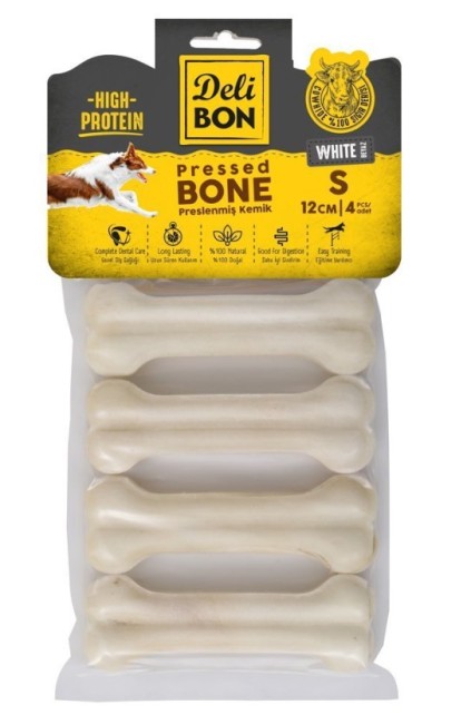 Delibon - Delibon Beyaz Pres Ödül Kemik 12 Cm 4 Lü