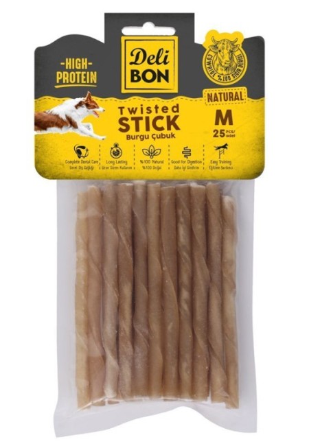 Delibon - Delibon Deri Burgu Çubuk Natural M Boy 25 Li