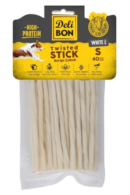 Delibon - Delibon Deri Burgu Çubuk Beyaz S Boy 40 Lı