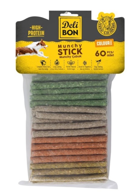 Delibon - Delibon Deri Munchy Çubuk Orta Boy Kalın 60 Lı