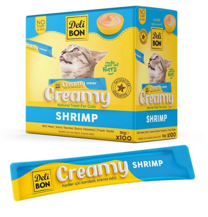 Delibon Karidesli Krema Kedi Ödülü 15 Gr 100 Lü