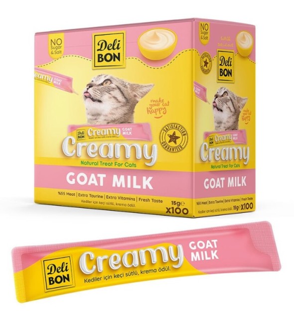 Delibon - Delibon Keçi Sütlü Krema Kedi Ödülü 15 Gr 100 Lü