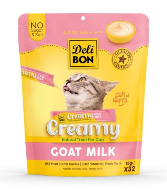 Delibon - Delibon Keçi Sütlü Krema Kedi Ödülü 15 Gr 32 Li
