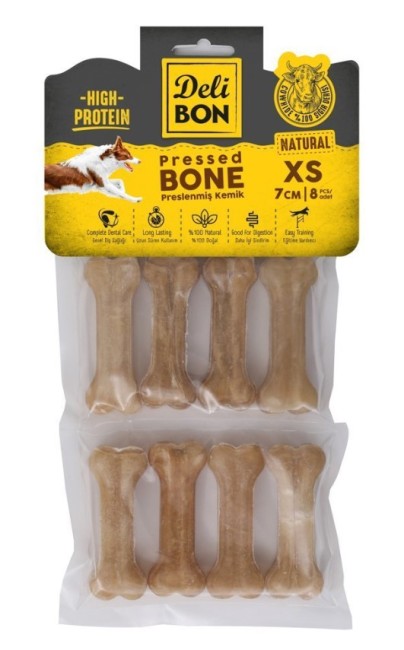 Delibon - Delibon Natural Pres Ödül Kemik 7 Cm 8 Li