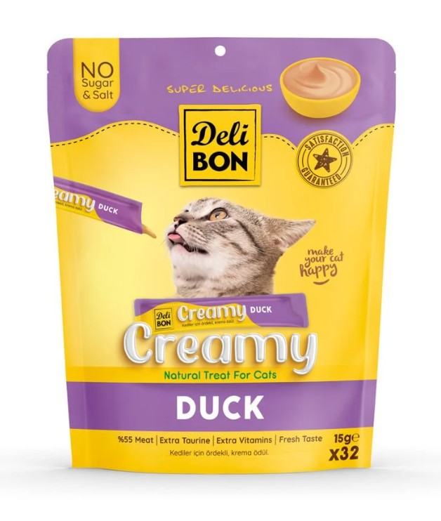 Delibon Ördekli Krema Kedi Ödülü 15 Gr 32 Li