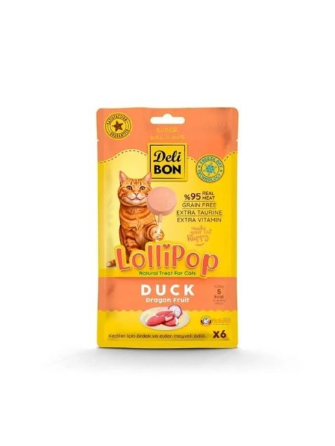 Delibon - Delibon Ördekli Lolipop Kedi Ödül Maması 6lı
