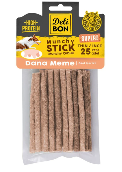 Delibon - Delibon Süper Munchy Çubuk Dana Memeli İnce 25 Li