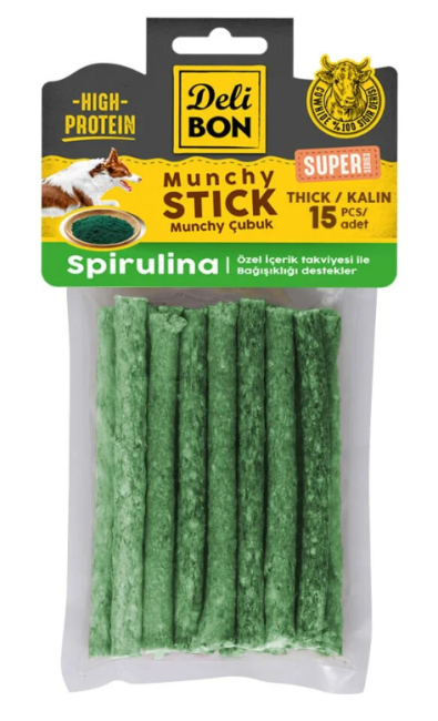Delibon - Delibon Süper Munchy Çubuk Spirulinalı Kalın 15 Li
