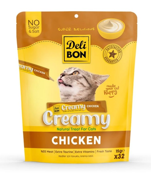 Delibon Tavuklu Krema Kedi Ödülü 15 Gr 32 Li