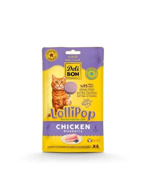 Delibon - Delibon Tavuklu Lolipop Kedi Ödül Maması 6lı