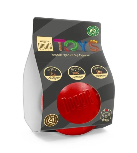 Doggie - Doggie Eva Renkli 7 Cm Top Köpek Oyuncağı