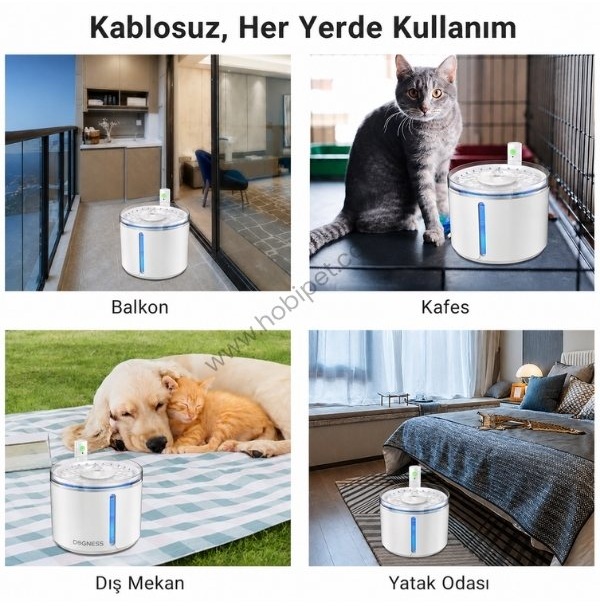 Dogness D08 Kedi & Köpek Akıllı Sensörlü Su Pınarı 2.2 Litre