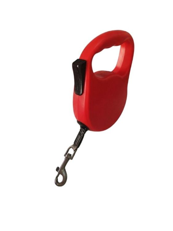 Dogness R01-5R Otomatik Kedi Köpek Gezdirme Tasması 5 Metre Kırmızı